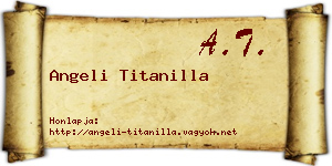 Angeli Titanilla névjegykártya